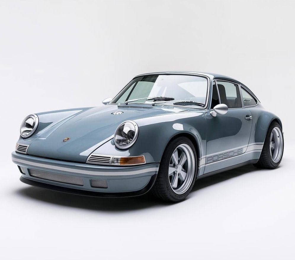 Porsche illustrative paint protection film coverage reference showing front-end coverage areas highlighted